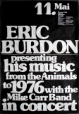BURDON, ERIC - ANIMALS - 1976 - Plakat - Live In Concert - Poster - Heidelberg