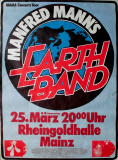 MANFRED MANN - 1976 - Plakat - In Concert - Slolar Fire Tour - Poster - Mainz