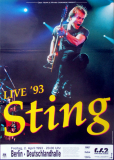 STING - THE POLICE - 1993 - Live In Concert Tour - Poster - Berlin