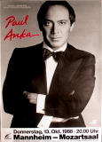 ANKA, PAUL - 1988 - Plakat - Live In Concert Tour - Poster - Mannheim