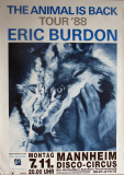 BURDON, ERIC - ANIMALS - 1988 - In Concert - Is Back Tour - Poster - Mannheim
