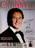 CHRISTIE, TONY - 1992 - In Concert - Welcome to my... Tour - Poster - Mannheim