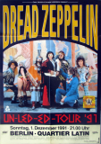DREAD ZEPPELIN - 1991 - Live in Concert - Un Led Ed Tour - Poster - Berlin
