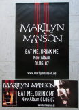 MARILYN MANSON - 2007 - Promotion - Plakat - Eat me drink me - 2 x Poster