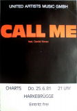 CALL ME - 1981 - Daniel Kovac - In Concert Tour - Poster - Hackebrgge