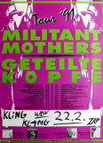 MILITANT MOTHERS - 1991 - Geteilte Kpfe - In Concert Tour - Punk - Poster