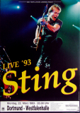 STING - THE POLICE - 1993 - Live In Concert Tour - Poster - Dortmund