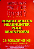 WIEVIEL HASS WOLLT - 1993 - Konzertplakat - Rumble Militia - Poster - Alsdorf