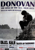 DONOVAN - 2018 - In Concert - Song of the Sea Tour - Poster - K�ln