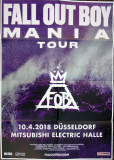 FALL OUT BOY - 2018 - Live In Concert - Mania Tour - Poster - Dsseldorf