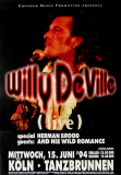DE VILLE, WILLY - 1994 - Live In Concert - Herman Brood - Poster - Kln