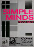 SIMPLE MINDS - 1982 - Live In Concert - Sons and... Tour - Poster - Bochum