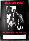 DISCHARGE - 1982 - In Concert - Hear Nothing See Nothing Tour - Poster - A