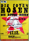 TOTEN HOSEN - 1998 - Roten Rosen - Live in Concert Tour - Poster - K�ln