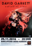 GARRETT, DAVID - 2016 - Live in Concert - Explosive Tour - Poster - Hamburg