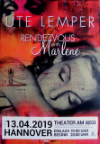 LEMPER, UTE - 2019 - In Concert - Rendezvous with Marlene - Poster - Hannover