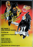 GEGEN RECHTS F�R UNSER RECHT - 1988 - IG Metal - Herne 3 - Poster - Essen