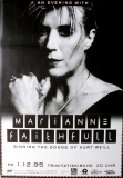 FAITHFULL, MARIANNE - 1995 - Live in Concert - Kurt Weill Tour - Poster - Berlin