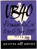 UB40 - UB 40 - 1993 - Access All Areas Pass - Promises and Lies Tour - Stuttgar