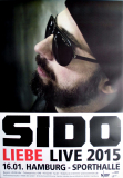 SIDO - 2015 - Plakat - Live In Concert - Liebe Tour - Poster - Hamburg