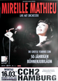 MATHIEU, MIREILLE - 2015 - Live In Concert - 50 Jahre Tour - Poster - Hamburg - A