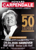 CARPENDALE, HOWARD - 2020 - Live In Concert - 50 Jahre Tour - Poster - Hannover