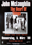 McLAUGHLIN, JOHN - 1998 - Plakat - Heart of things Tour - Poster - Hamburg