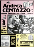CANTAZZO, ANDREA - 1982 - Plakat - Drums - Solo Percussion - Poster - Hamburg