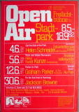 STADTPARK - 1982 - Plakat - Graham Parker - Jackson Browne - Poster - Hamburg