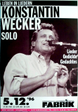 WECKER, KONSTANTIN - 1996 - Plakat - Leben in Liedern Tour - Poster - Hamburg