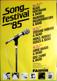 SONG FESTIVAL - 1985 - Klaus Hoffmann - Heinz Rudolf Kunze - Poster - Hamburg