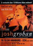 GROBAN, JOSH - 2004 - Plakat - In Concert - Find out Why Tour - Poster - Hamburg