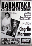 KARNATAKA - 1993 - Charlie Marino - College of Percussion Tour - Poster - Berlin