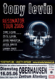 LEVIN, TONY - 2006 - Plakat - Peter Gabriel - Resonator Tour - Poster - Oberhausen