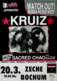 KRUIZ - 1988 - Live In Concert - Sacred Chao Tour - Poster - Bochum