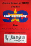 BROWN, JIMMY - UB40 - 1998 - In Concert - Star Company Tour - Poster - Marl