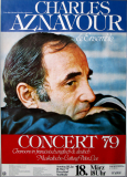 AZNAVOUR, CHARLES - 1979 - Plakat - In Concert - Tourposter - Dsseldorf