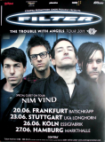FILTER - 2011 - Plakat - In Concert - Trouble with Angels Tour - Poster