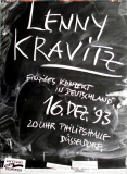KRAVITZ, LENNY - 1993 - Plakat - Concert - Universal Love Tour - Poster - Dsseldorf