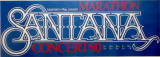 SANTANA - 1980 - Plakat - In Concert - Marathon Tour - Poster - Small