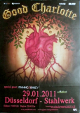 GOOD CHARLOTTE - 2011 - Plakat - Concert - Cardiology Tour - Poster - D�sseldorf