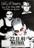 DIARY OF DREAMS - 2001 - Assamblage 23 - Tour of the Cities - Poster - Bochum
