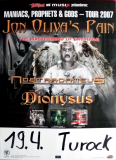 JON OLIVIA'S PAIN - 2007 - Plakat - In Concert - Maniacs... Tour - Poster - Essen