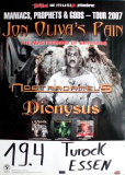 JON OLIVIA'S PAIN - 2007 - Plakat - Concert - Maniacs... Tour - Poster - Essen A