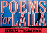 POEMS FOR LAILA - 1994 - In Concert - I Shot the Moon Tour - Poster - Kln