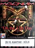 MAGNUM - 2012 - Plakat - In Concert - On the 13th Day Tour - Poster - Kln