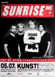 SUNRISE AVENUE - 2012 - Live In Concert - Out of Style Tour - Poster - Bonn