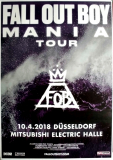 FALL OUT BOY - 2018 - Plakat - In Concert - Mania Tour - Poster - Dsseldorf