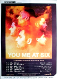 YOU ME AT SIX - 2019 - Plakat - In Concert - European Headline Tour - Poster