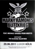 BLITZKRIEG - 2011 - Marky Ramones - Misfits - In Concert Tour - Poster - K�ln